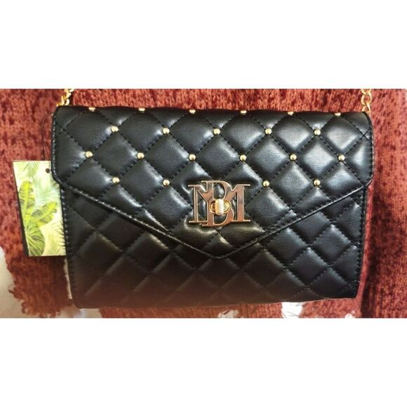 NWT - Badgley Mishka Quilted Crossbody with Gold Studs - Picture 2 of 11
